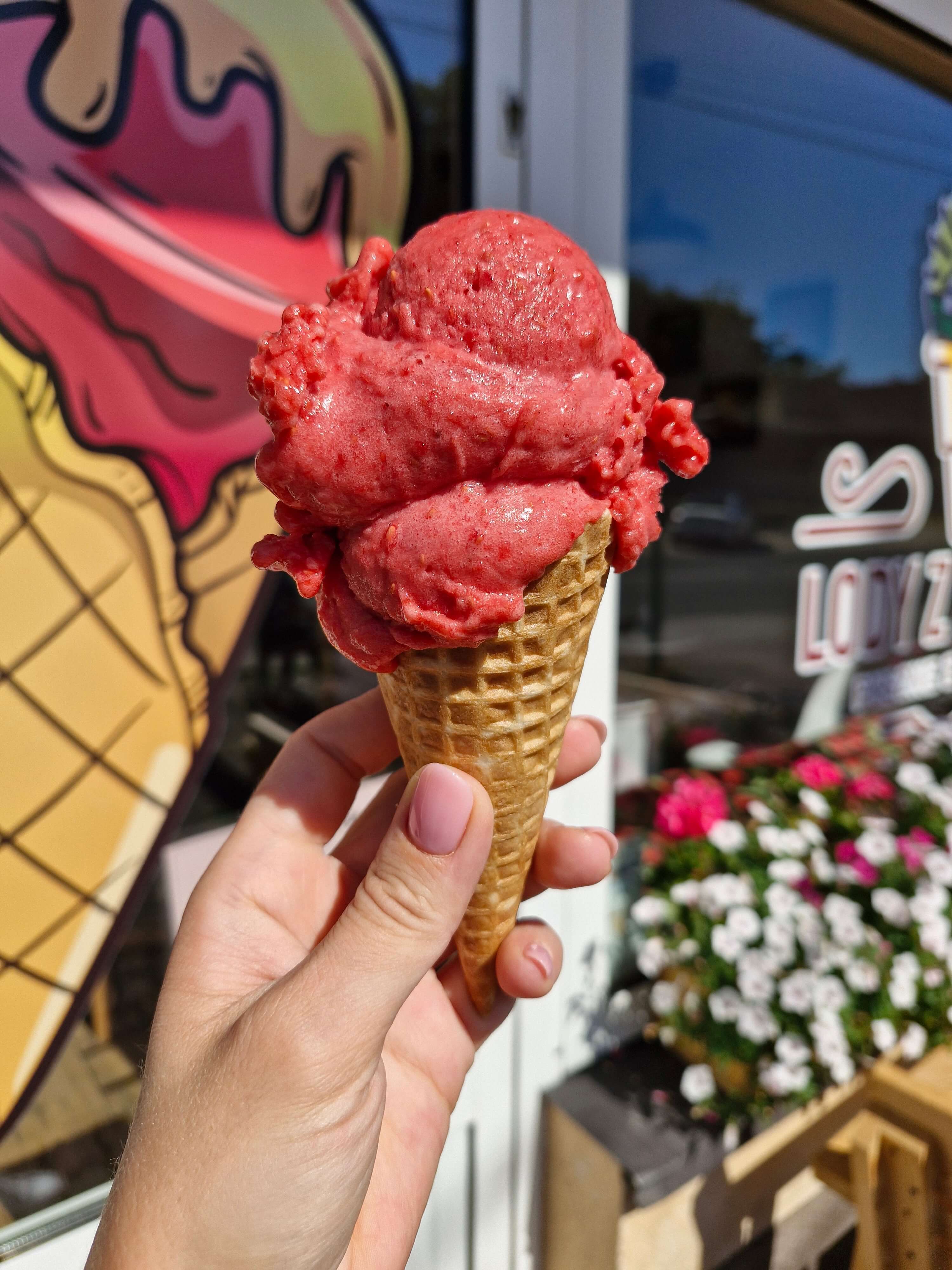Lody w rożku